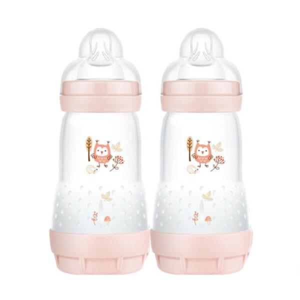 2 stk. MAM Anti-Colic sutteflasker 260 ml. - Ugle