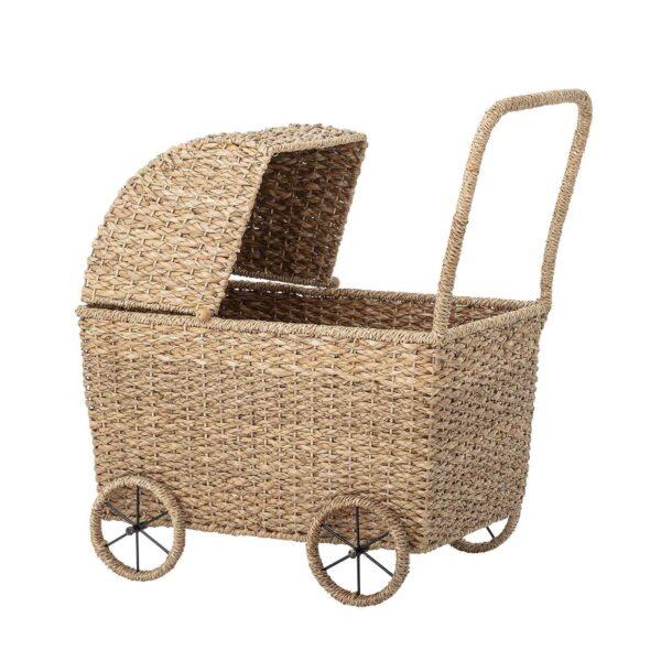 BLOOMINGVILLE MINI legetøjs dukkevogn - natur rattan