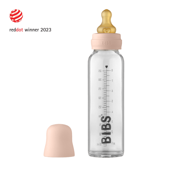 Baby Glass Bottle Complete Set 225ml - Blush