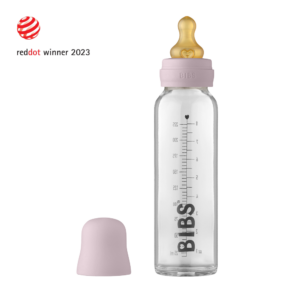 Baby Glass Bottle Complete Set 225ml - Dusky Lilac