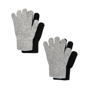 Celavi Magic Gloves 2-pack - Grey str. 3-6år