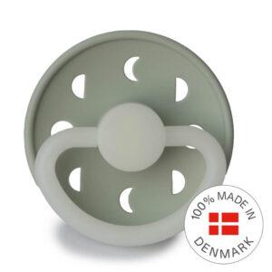 FRIGG - Moon Phase Round Silicone Pacifier Size 2 - Sage Night