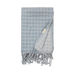 Fabelab - Baby Blanket Grid Tæppe - Cottage Blue