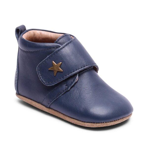 Hjemmesko, Velcro Star - 21 Navy - 19