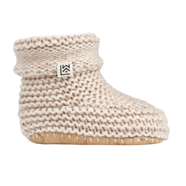 Liewood Baby Booties i Strikket uld - Vigge - Sandy Melange str. 0-3 mdr.