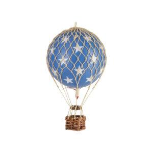 Luftballon fra Authentic Models blå med stjerner - 8.5 cm