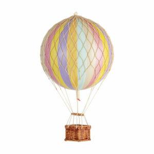 Luftballon i regnbue pastel - 18 cm