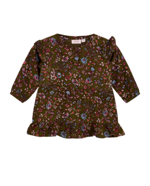 Malia kjole - PRINT BROWN/ROSE - 80