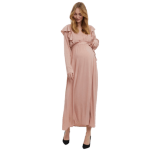 Mamalicious Beca Mary Maxi Kjole - Misty Rose str. S