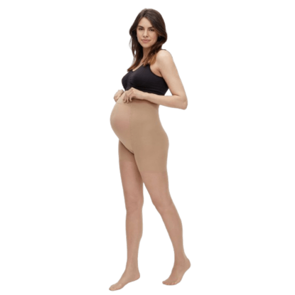 Mamalicious Support Vente-nylonstrømper (30 den) 2-pack - Sabrina - Tan str. S/M