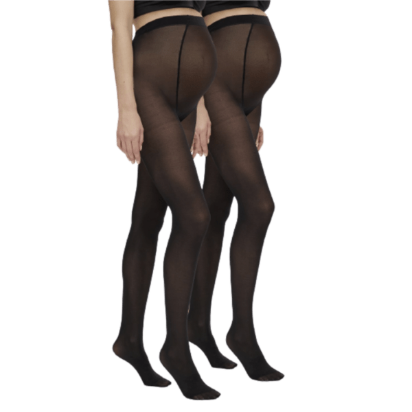 Mamalicious Vente-nylonstrømper (50 den) 2-pack str. S/M