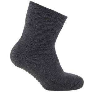 Melton - Non-Slip Strømper - Dark Grey Melange - 17-19