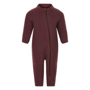 Mikk-Line - Køredragt Wool Baby Suit - Decadent Chocolate - 68