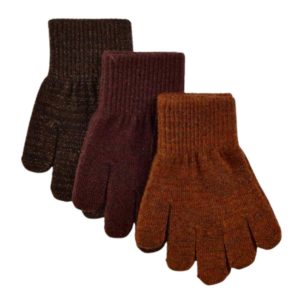 Mikk-line Magiske Strikvanter - 3 Pack - Decadent Chocolate - Glimmer str. 4-7 år