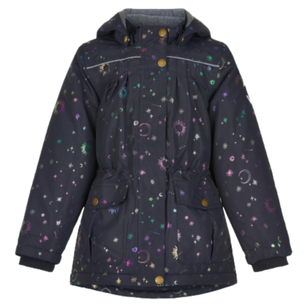 Mikk-line Vinterjakke med Glitter - Dark Navy str. 80