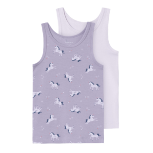 Name It Tank Top 2-pak - Enhjørning - Lavender Aura str. 86