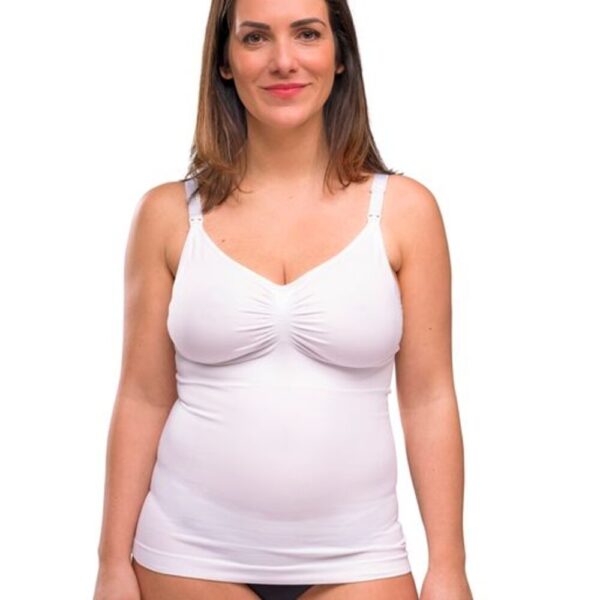 Sømløs Ammetop Med Shapewear - Hvid - Medium