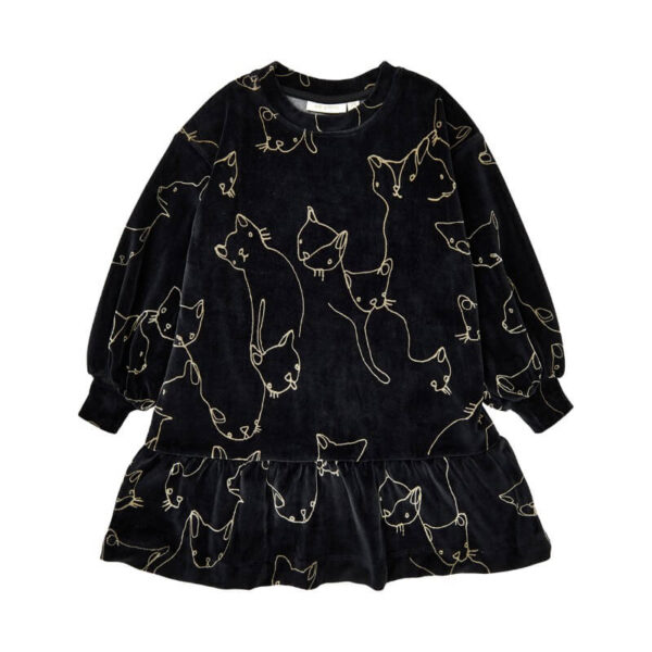 Soft Gallery - SGImery Imanuella Dress X-mas - Jet Black - 98/3 år