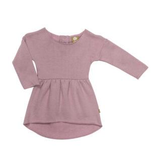 Sweatshirt kjole - Elderberry fleece med klippede kanter