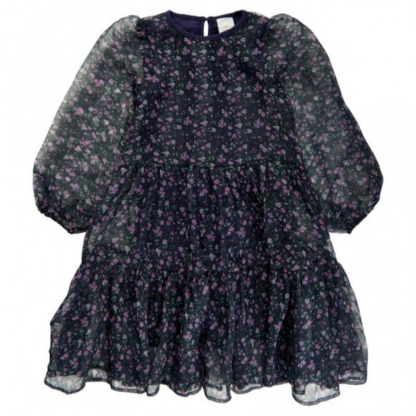 THE NEW - Arganza L_S Dress - Flower AOP - 3/4 år