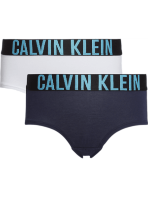 Calvin Klein 2-pak Hipster Black Iris/ White Pige - Legekammeraten.dk