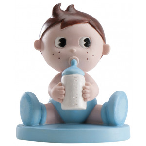 Topfigur baby lyseblå 11 cm