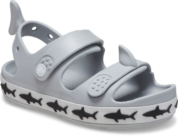 Crocband Cruiser Shark Sandal - LIGHT GREY - 24/25