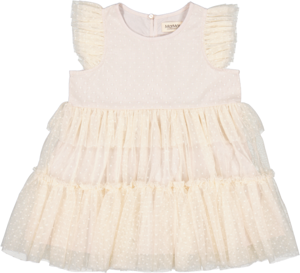 MarMar Dalvina Tulle Dotty Dress - Vanilla - 74 cm / 29 mdr.