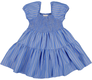 MarMar Dyman Smooth Dress - Cornflower Stripe - 92 cm / 2 år