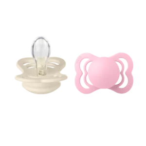 BIBS Supreme Silicone - str 1 - Ivory/Baby Pink