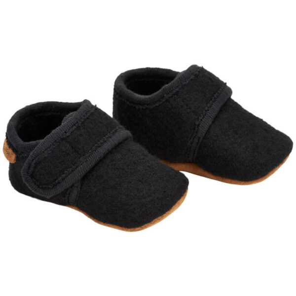 En Fant - Baby Uld Sko Velcro - Black - 27/28