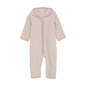 Huttelihut Mushi Baby heldragt m. ører - Camel Melange - 50 cm