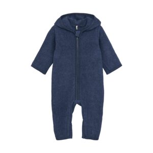 Huttelihut Mushi Baby heldragt m. ører - Navy Melange - 50 cm