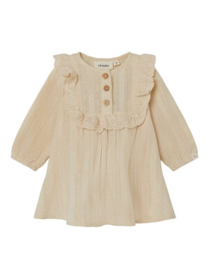 Lil Atelier Foya Dress - Wood Ash - 56 cm