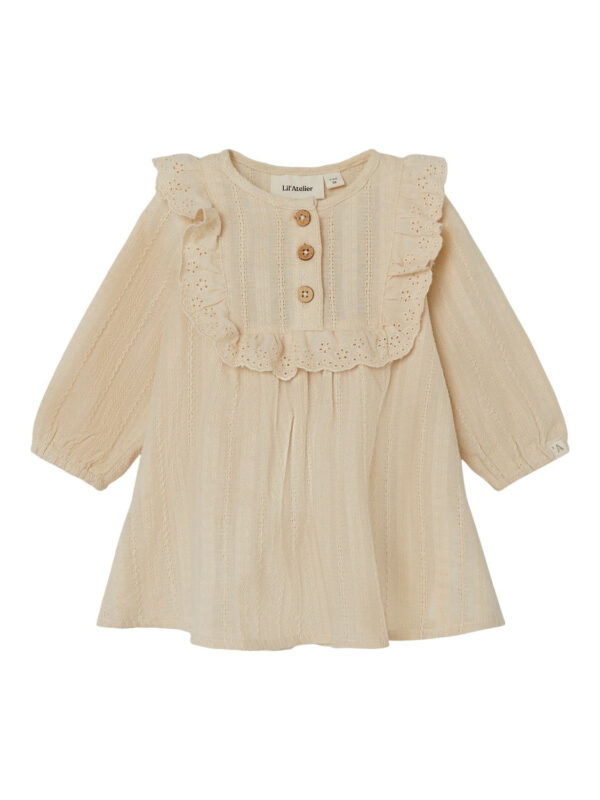 Lil Atelier Foya Dress - Wood Ash - 56 cm