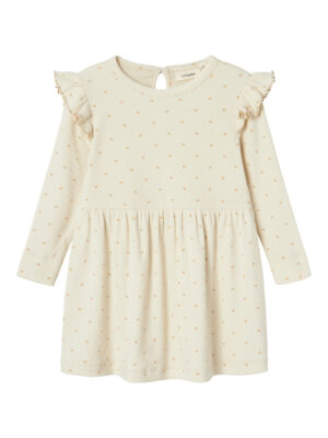 Lil Atelier Gago Kea Dress med Hjerter - Turtledove - 92 cm