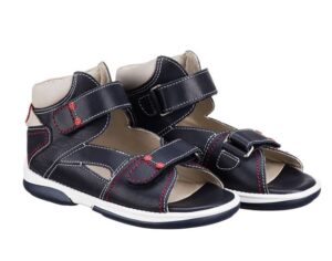 Memo Monaco, dark navy - sandal med ekstra støtte