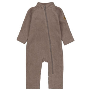 Mikk-Line - Cotton Fleece Baby Suit - Melange Denver - 56