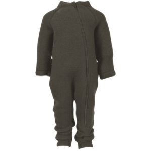 Mikk-Line - Køredragt Wool Baby Suit - Black Olive - 56