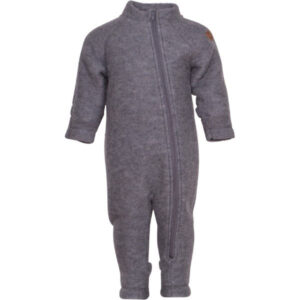 Mikk-Line - Køredragt Wool Baby Suit - Melange Grey - 74