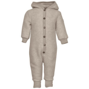 Mikk-Line - Køredragt Wool Baby Suit - Melange Offwhite - 92