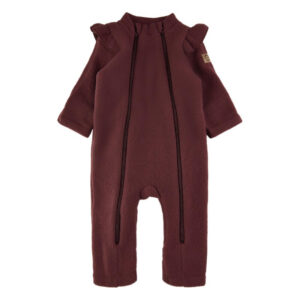 Mikk-Line - Køredragt Wool Double Zip Frill Suit - Decadent Chocolate - 62