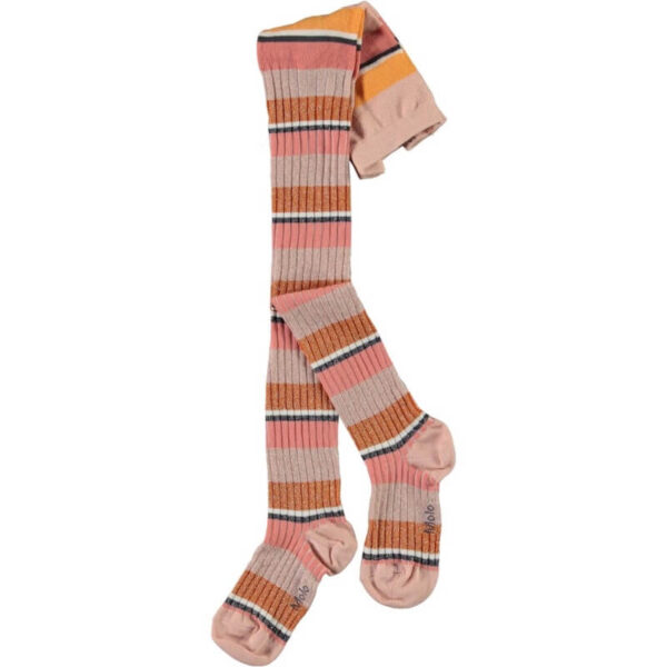 Molo - Stripy Tights Strømpebukser - Coral Stripe - 92/98