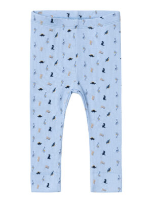 Name It Dabbu Leggings med Dino - Chambray Blue - 86 cm