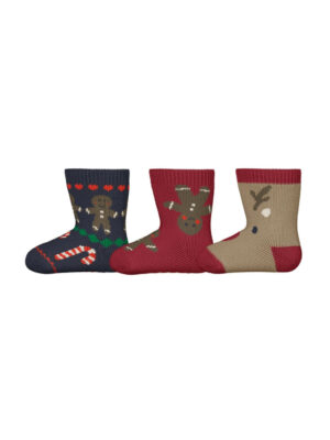 Name It Richristmas 3 pack strømper - Jester Red - 50/56 cm