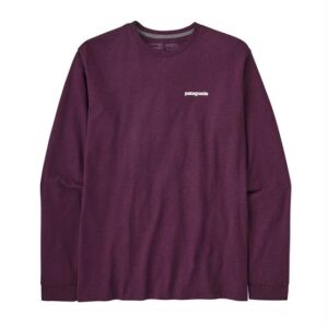 Patagonia Mens L/S P-6 Logo Responsibili-Tee, Night Plum