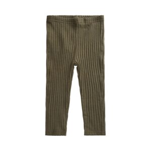 Petit By Sofie Schnoor Rib Pants - Army Green - 56 cm