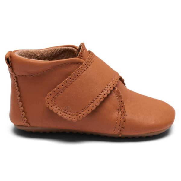 Pom Pom - Hjemmesko Velcro Scallops - Camel - 19