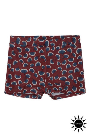 Soft Gallery - Badebukser Don Swim Pants - Russet Brown AOP Coral - 4 år