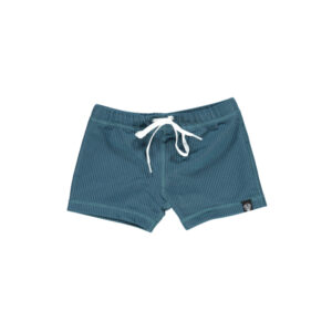 Beach & Bandits UV-badebukser - Ocean ribbed pacific blue